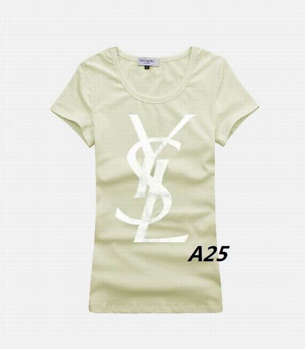 YSL short round collar T woman S-XL-028